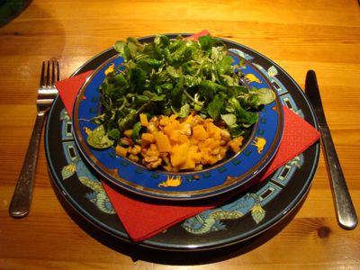 Herbstlicher Salat mit Kürbis