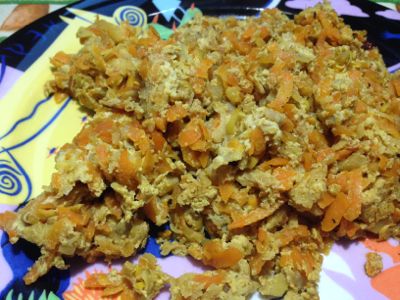 Karotten-Pastinaken-Eierspeise nach Thai-Art fertig
