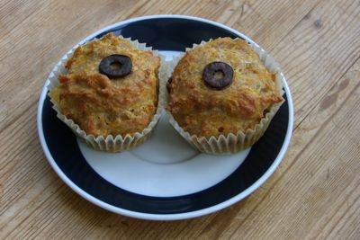 Kürbis-Oliven-Muffins