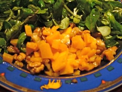 Herbstlicher Salat mit Kürbis (Detail)
