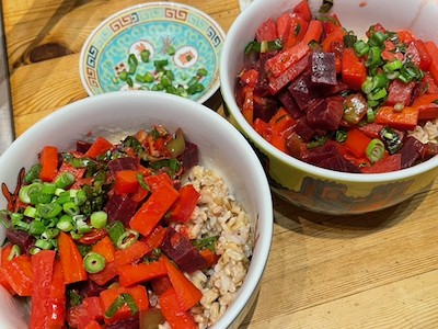Thai-Curry mit Rohne, Süßkartoffel und Kohlrabi