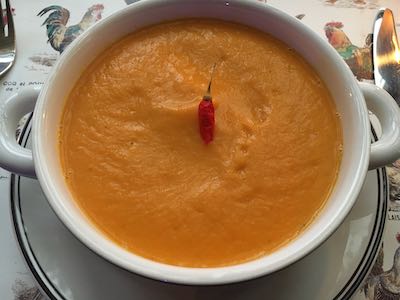 Süßkartoffel-Karotten-Suppe