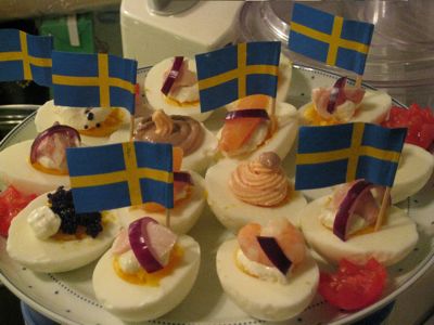 Gefüllte Eier auf schwedische Art
