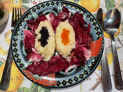 Sellerie-Mousse Argan mit Kaviar